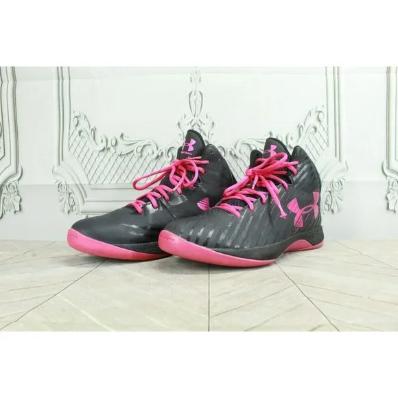 Under Armour  Black Leather Lace-up High Top Athletic Sneaker Shoes Size 10 - Picture 2 of 8